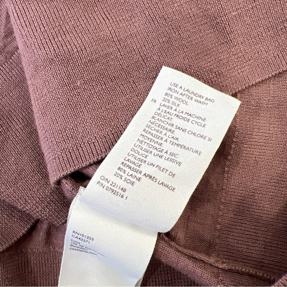 Cos Berry Mauve Wool Silk Pullover Sweater Women’s Large Minimalist Jumper - Picture 5 of 8